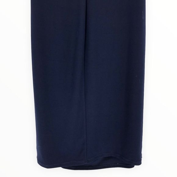 Lauren Ralph Lauren Evening Navy Sequin Trim Stretch Jersey Dress size 14 - Picture 6 of 12